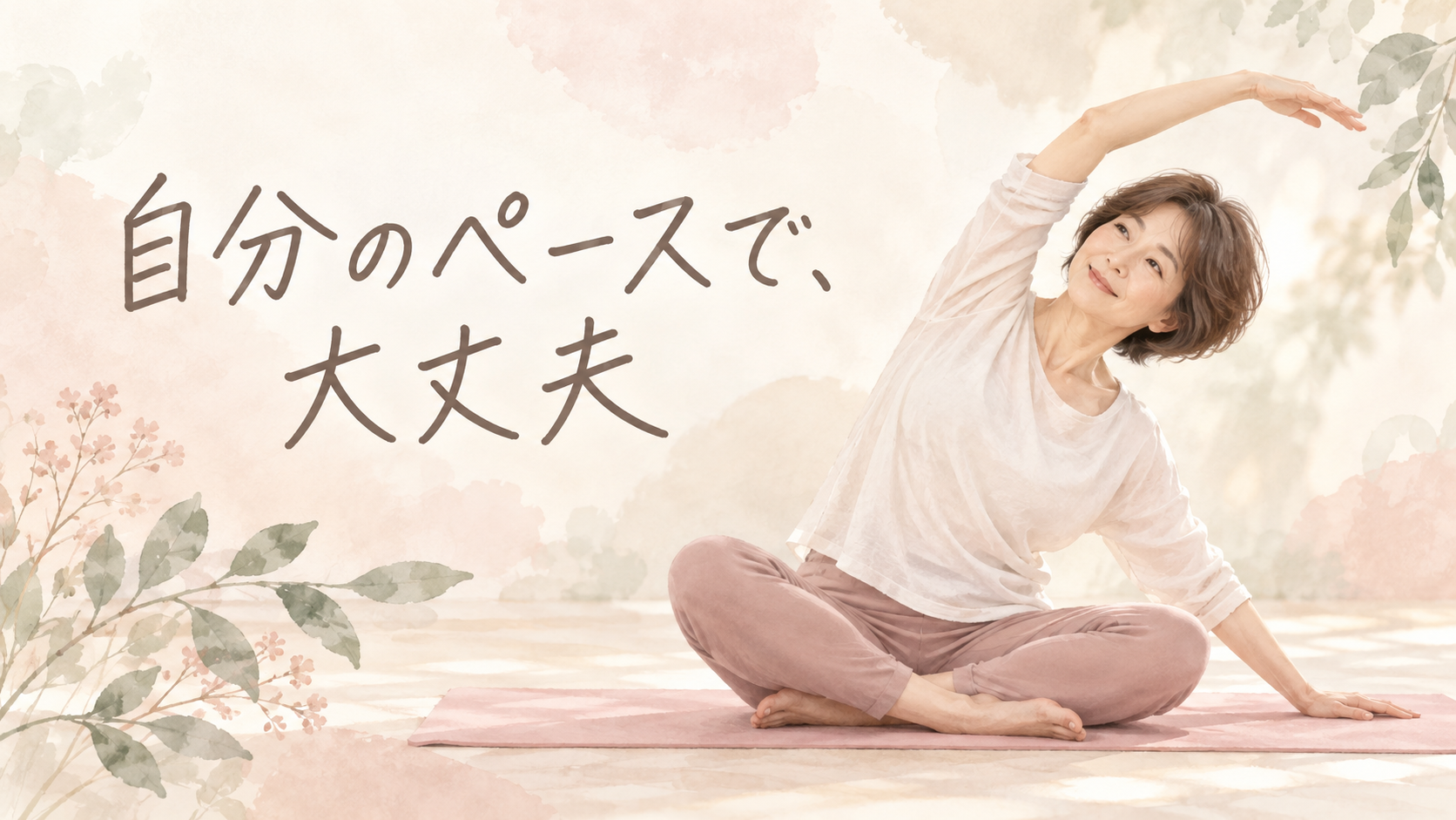 自分のペースで、大丈夫|ヨガをする女性のイメージ